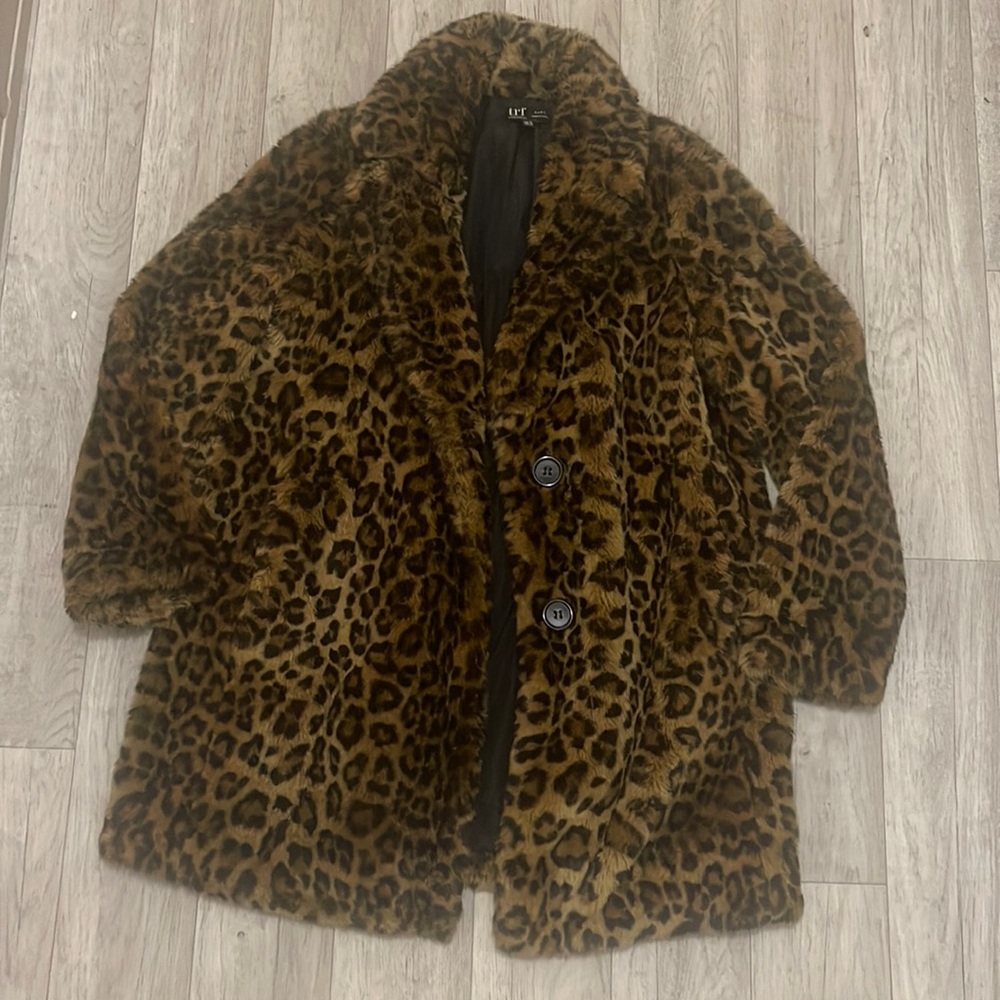 Zara trf collection fur jacket. Medium